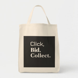 Click, Bid, Collect. Book  #ClickBidCollect Tragetasche
