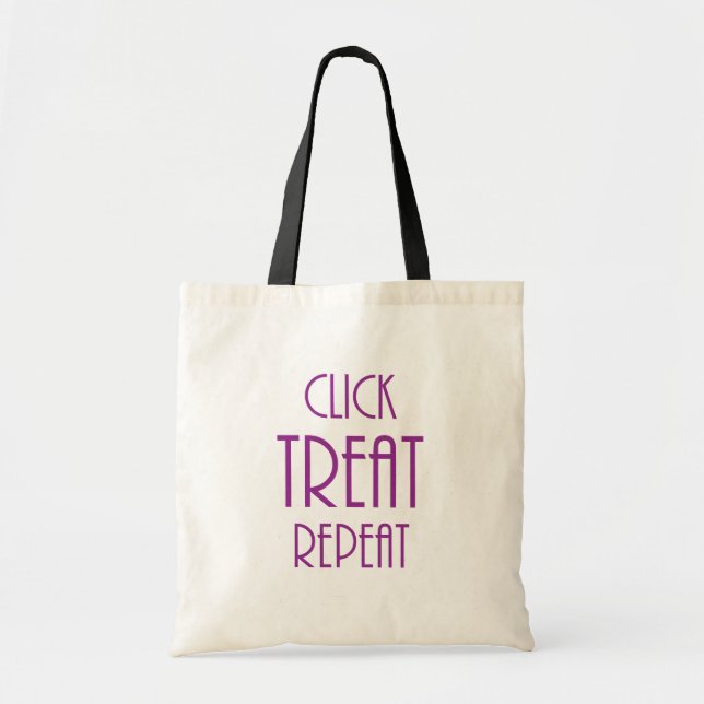 "Click Leckerei Repeat" Tote Bag Tragetasche (Vorne)