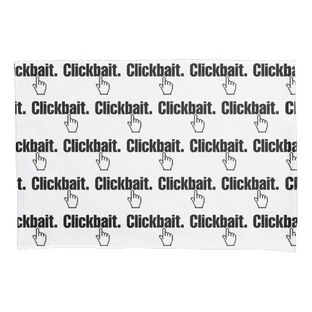 Clickbait. Kissenfall Kissenbezug (Vorderseite-Links)