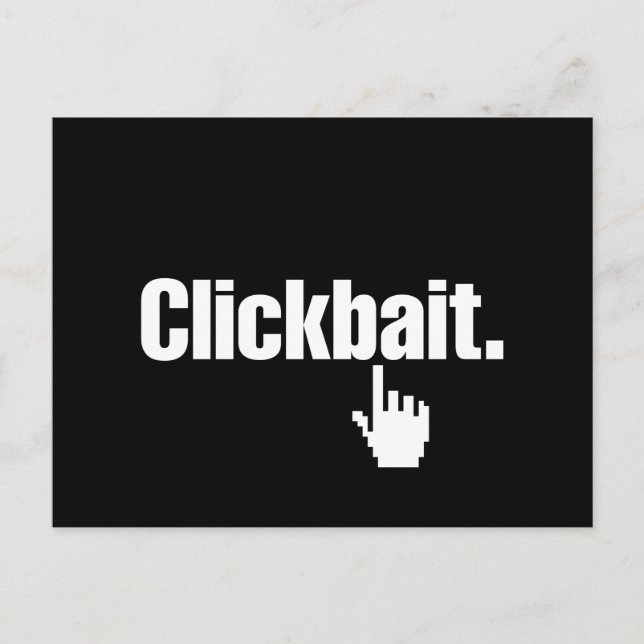 Clickbait. Postkarte (Vorderseite)