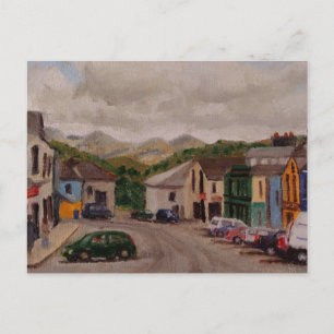 Clifden Ireland Cityscape Impressionistisches Gemä Postkarte