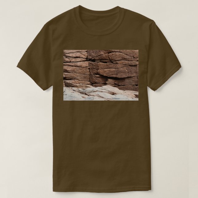 Cliff at Thunder Hole Acadia National Park Maine T-Shirt (Design vorne)