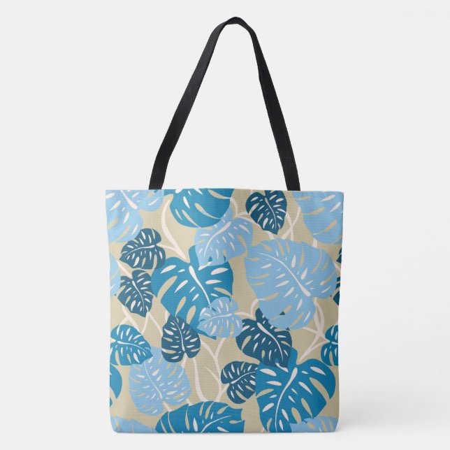Cliff Hanger Hawaiian Monstera Leaf Beach Bag (Vorderseite)