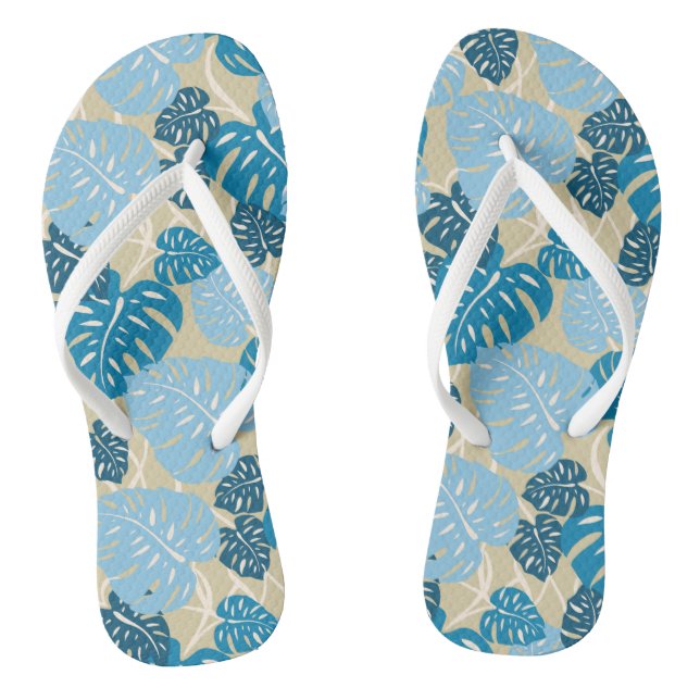 Cliff Hanger Hawaiian Monstera Leaf Flip Flops (Fußbett)