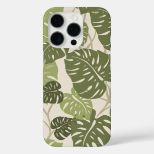 Cliff Hanger Hawaiian Monstera Leaf Green iPhone 16 Pro Hülle