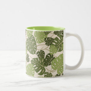 Cliff Hanger Hawaiian Monstera Leaf Zweifarbige Tasse