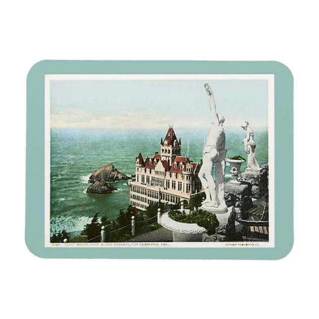 Cliff House Sutro Heights San Francisco Sea Green Magnet (Horizontal)