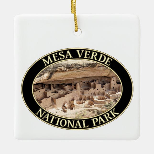 Cliff Palace at Mesa Verde National Park in CO Keramikornament (Vorderseite)