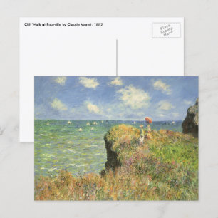 Cliff Walk at Pourville by Claude Monet Postkarte
