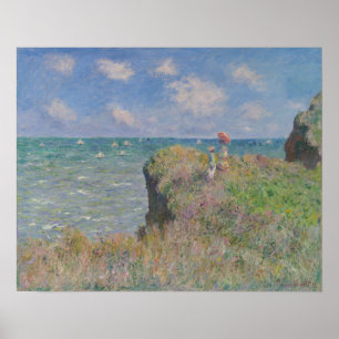 Cliff Walk at Pourville by Monet Fine Art Print Poster