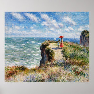 Cliff Walk in Pourville Poster