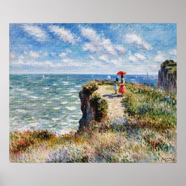 Cliff Walk in Pourville Poster (Vorne)