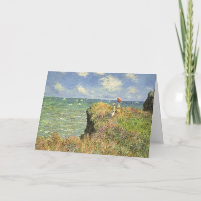 Cliff Walk in Pourville von Claude Monet Karte (Vorderseite)