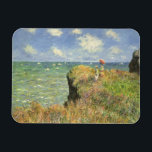 Cliff Walk in Pourville von Claude Monet Magnet<br><div class="desc">Cliff Walk at Pourville (1882) von Claude Monet ist ein Vintager Impressionismus, ein schönes nautisches Gemälde. Eine Landschaft mit zwei Frauen, die auf einer felsigen Seeklippe stehend sind. Die Damen tragen Sonnenschirme und überblicken die Wellen des Ozeans an einem sonnigen Sommertag. Über den Künstler: Claude Monet (1840-1926) war Gründer der...</div>