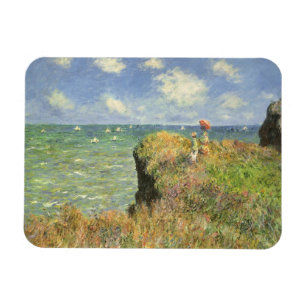 Cliff Walk in Pourville von Claude Monet Magnet