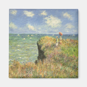 Cliff Walk in Pourville von Claude Monet Magnet