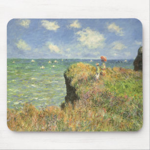 Cliff Walk in Pourville von Claude Monet Mousepad