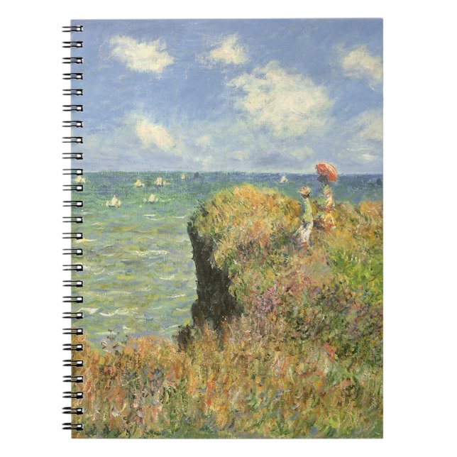 Cliff Walk in Pourville von Claude Monet Notizblock (Vorderseite)