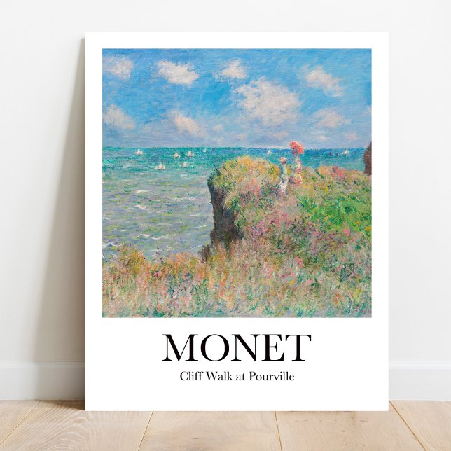 Cliff Walk in Pourville von Claude Monet Poster (Monet's Cliff Walk: Escape to the Coast. High-quality art poster)