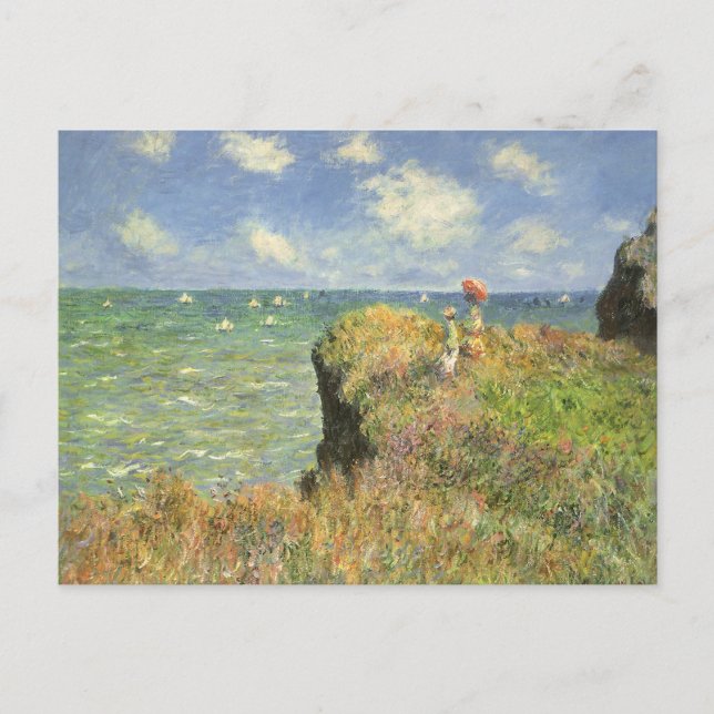 Cliff Walk in Pourville von Claude Monet Postkarte (Vorderseite)