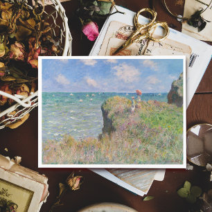 Cliff Walk in Pourville von Claude Monet Postkarte