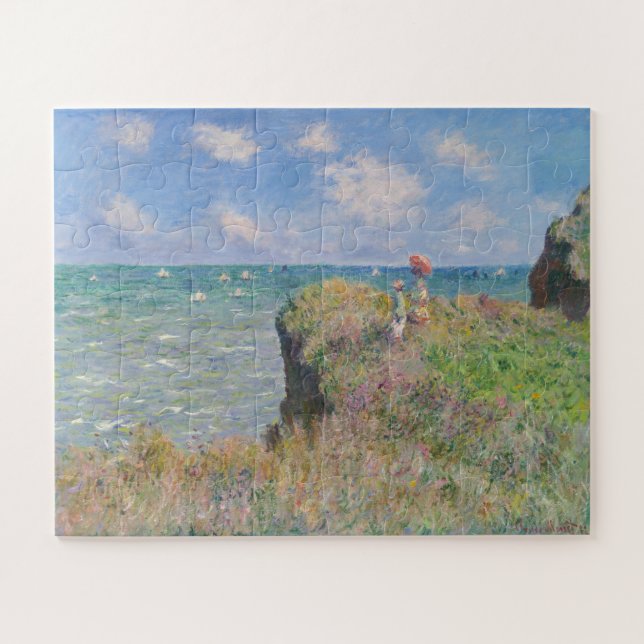 Cliff Walk in Pourville von Claude Monet Puzzle (Horizontal)