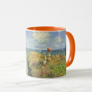 Cliff Walk in Pourville von Claude Monet Tasse