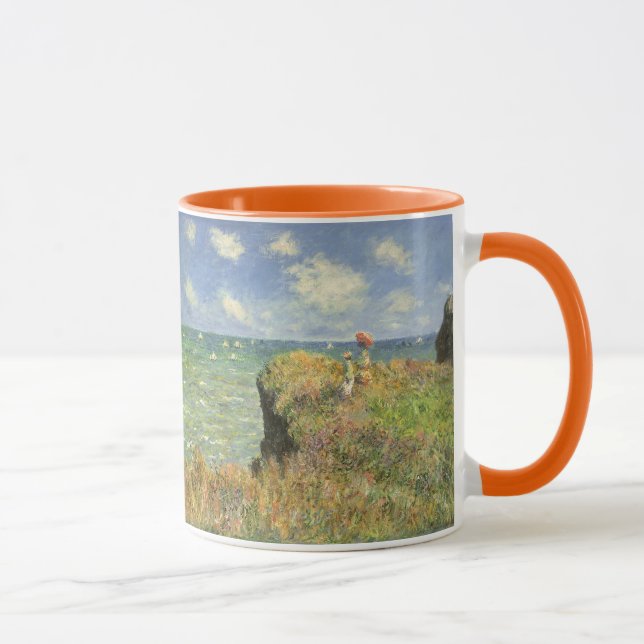 Cliff Walk in Pourville von Claude Monet Tasse (Rechts)