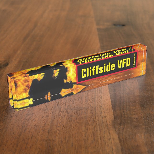 Cliffe VFD Flammenschreibplatte Namensplakette (Seite)