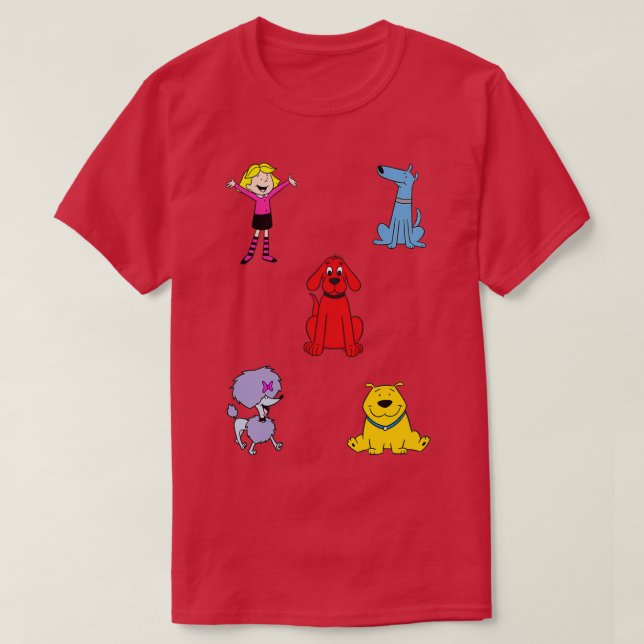 Clifford der große rote Hund  T-Shirt (Design vorne)