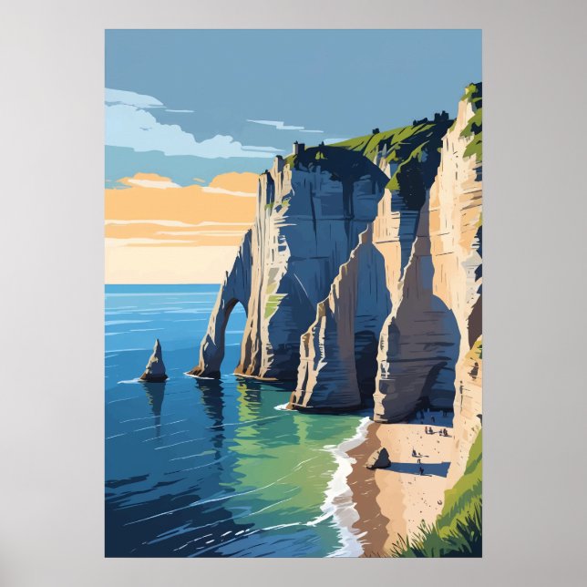 Cliffs of Étretat Art Poster (Vorne)