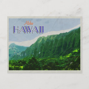 Cliffs of Hawaii Vintage Travel Poster Postkarte