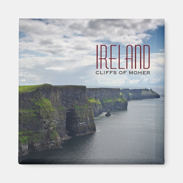 Cliffs of Moher in Ireland Text Magnet (Vorne)