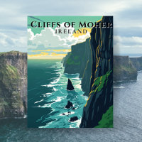 Cliffs of Moher Ireland Retro Landschaftsreise