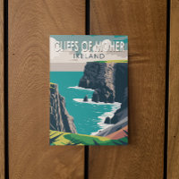 Cliffs of Moher Ireland Travel Art Vintag