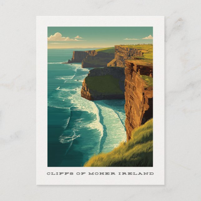 Cliffs of Moher Ireland Travel Postcard Postkarte (Vorderseite)