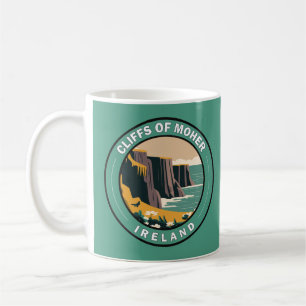 Cliffs of Moher Irland Florale Reise Kunst Vintage Kaffeetasse