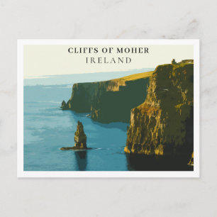 Cliffs Of Moher, Irland im Retro-Stil Postkarte