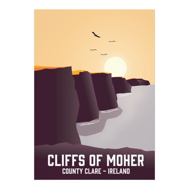 Cliffs of Moher Landkreis Clare, Irland. Fotodruck (Vorne)
