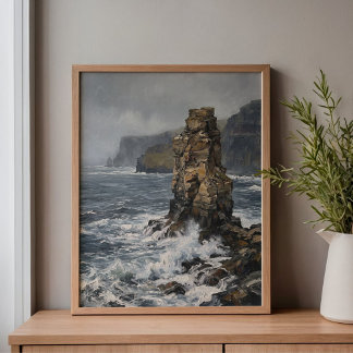 Cliffs of Moher Meer-Stack Einsamkeit Leinwanddruck