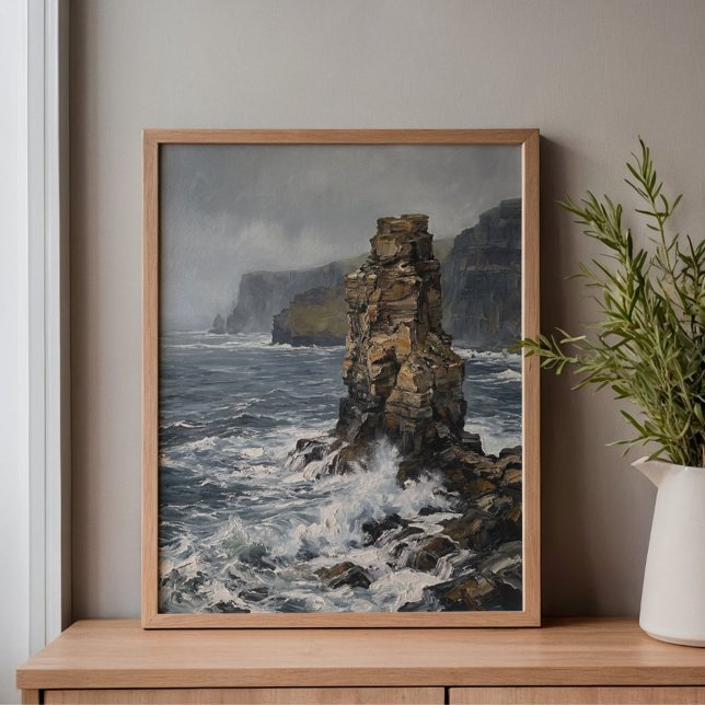 Cliffs of Moher Meer-Stack Einsamkeit Leinwanddruck (Von Creator hochgeladen)