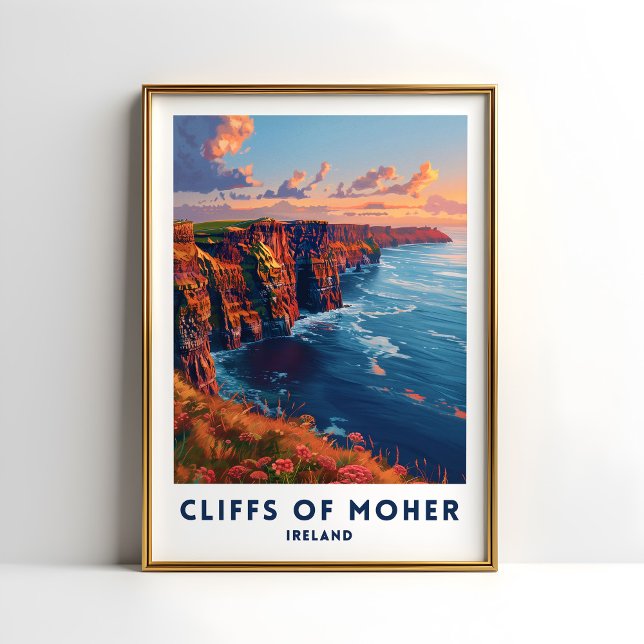 Cliffs of Moher Travel Print Poster Irish Wall Art (Von Creator hochgeladen)