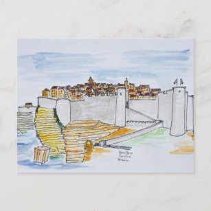 Cliffside City of Bonifacio   Korsika, Frankreich Postkarte