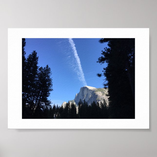 Cliffside Cloud Yosemite Blue Color Fotografy Poster (Vorne)