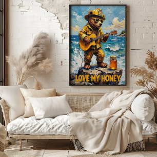 Cliffside Crooner: Honigmelone der Bären Poster