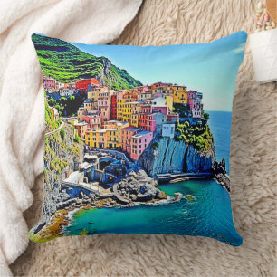 Cliffside Dreams: Manarolas Farben Kissen