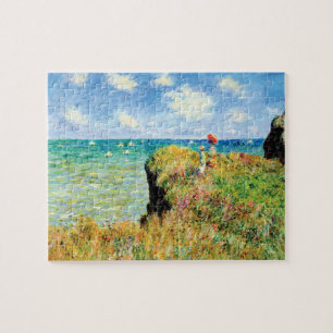 Clifftop Spaziergang in Pourville von Claude Monet Puzzle