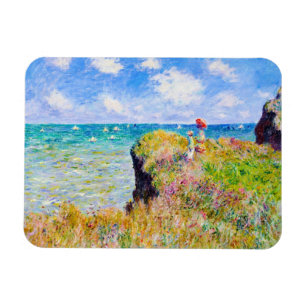 Clifftop Weg bei Pourville Claude Monet Magnet