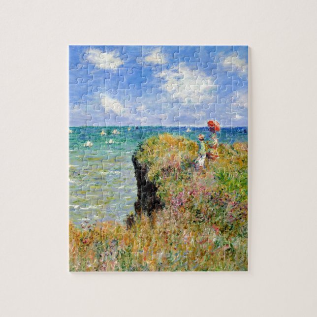 Clifftop Weg bei Pourville - Claude Monet Puzzle (Vertikal)