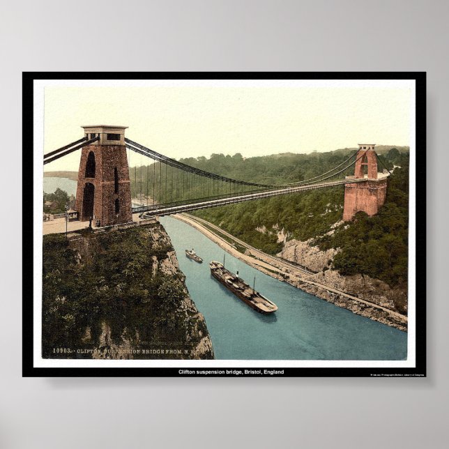 Clifton-Hängebrücke, Bristol, England Poster (Vorne)
